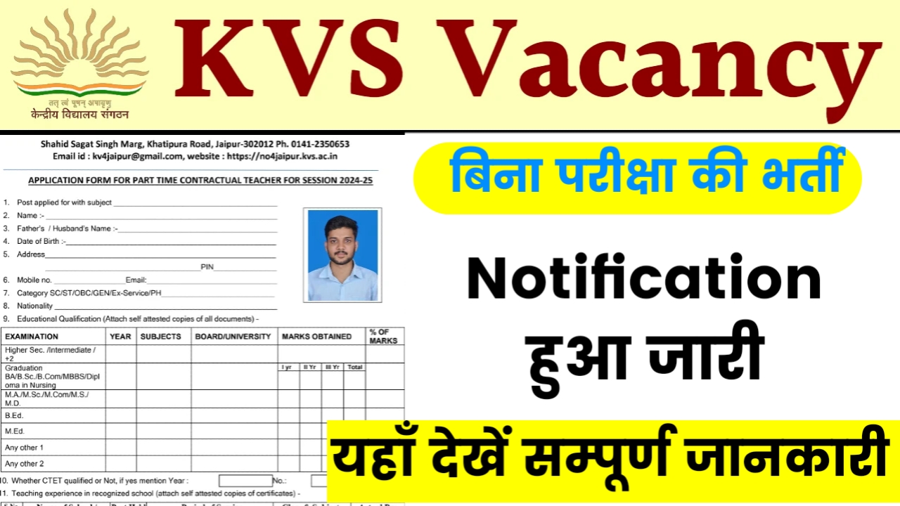 Kendriya Vidyalaya Vacancy