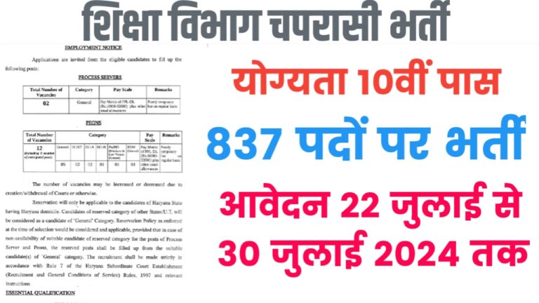 Govt School Peon Vacancy