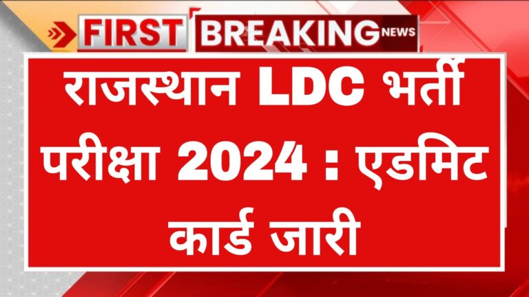 RSMSSB LDC Admit Card 2024